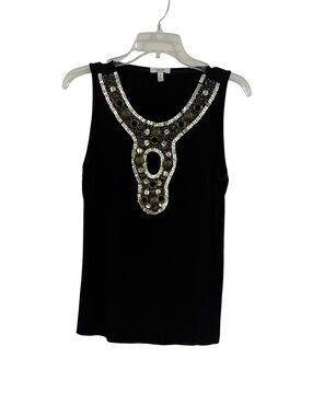 Cache Brown key hole embellished top.